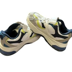 Zara Kids Sneakers White Blue Yellow Hook Loop Toddler Shoes EUR‎ 21